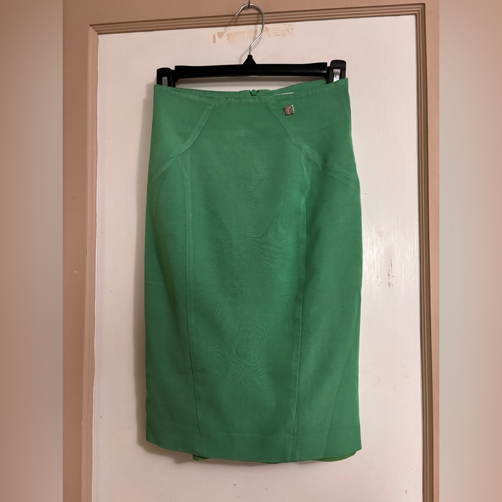 Versace Collection Green Pencil Skirt